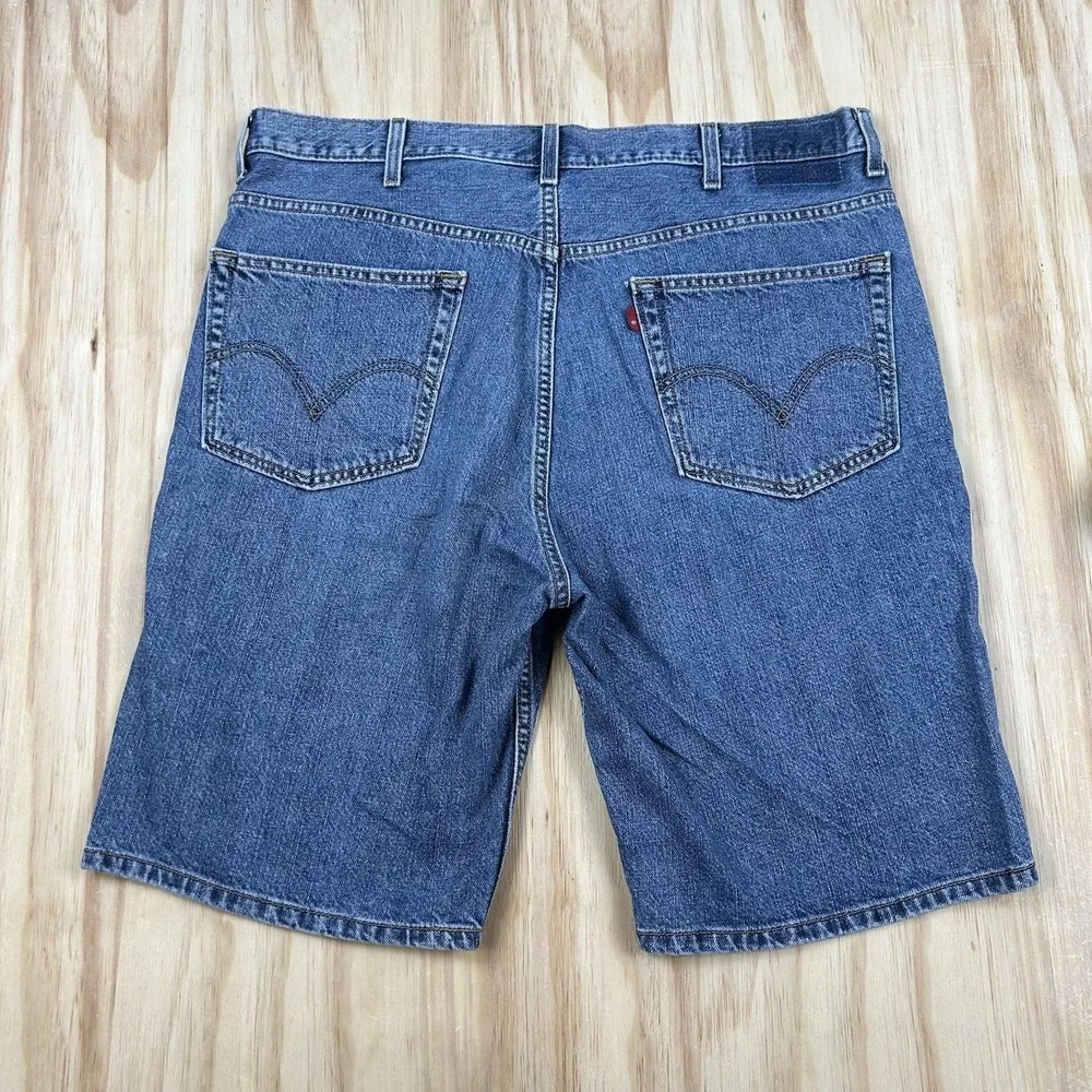 Levi's 505 Men's 40x10 Blue Denim Jean Shorts Jorts Relaxed Fit Vintage Casual